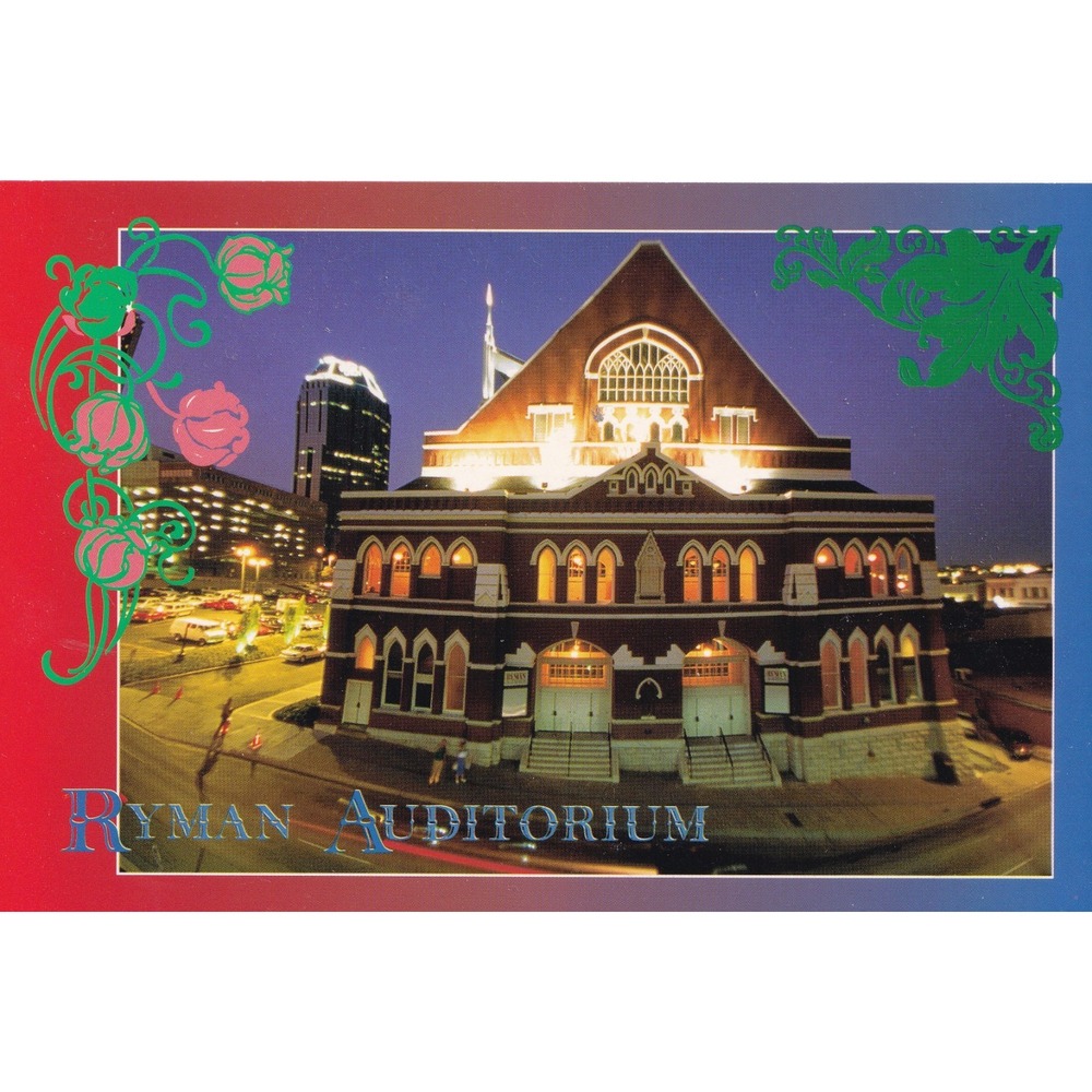 1994 Ryman Auditorium Nashville Postcard Country Music Americana Nightscape